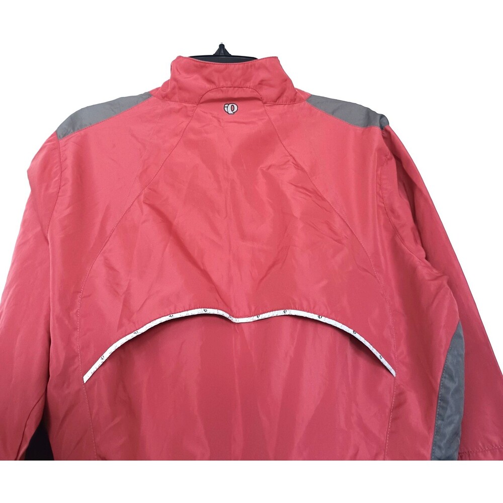 PEARL iZUMi Women's M Cycling Windbreaker Jacket Red/Gray Full Zip Pockets - Picture 5 of 16